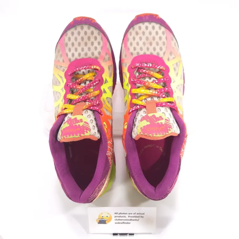 Asics Gel-Noosa Tri 9 Athletic Running Shoe Womens Size 8 T458N Pink Yellow
